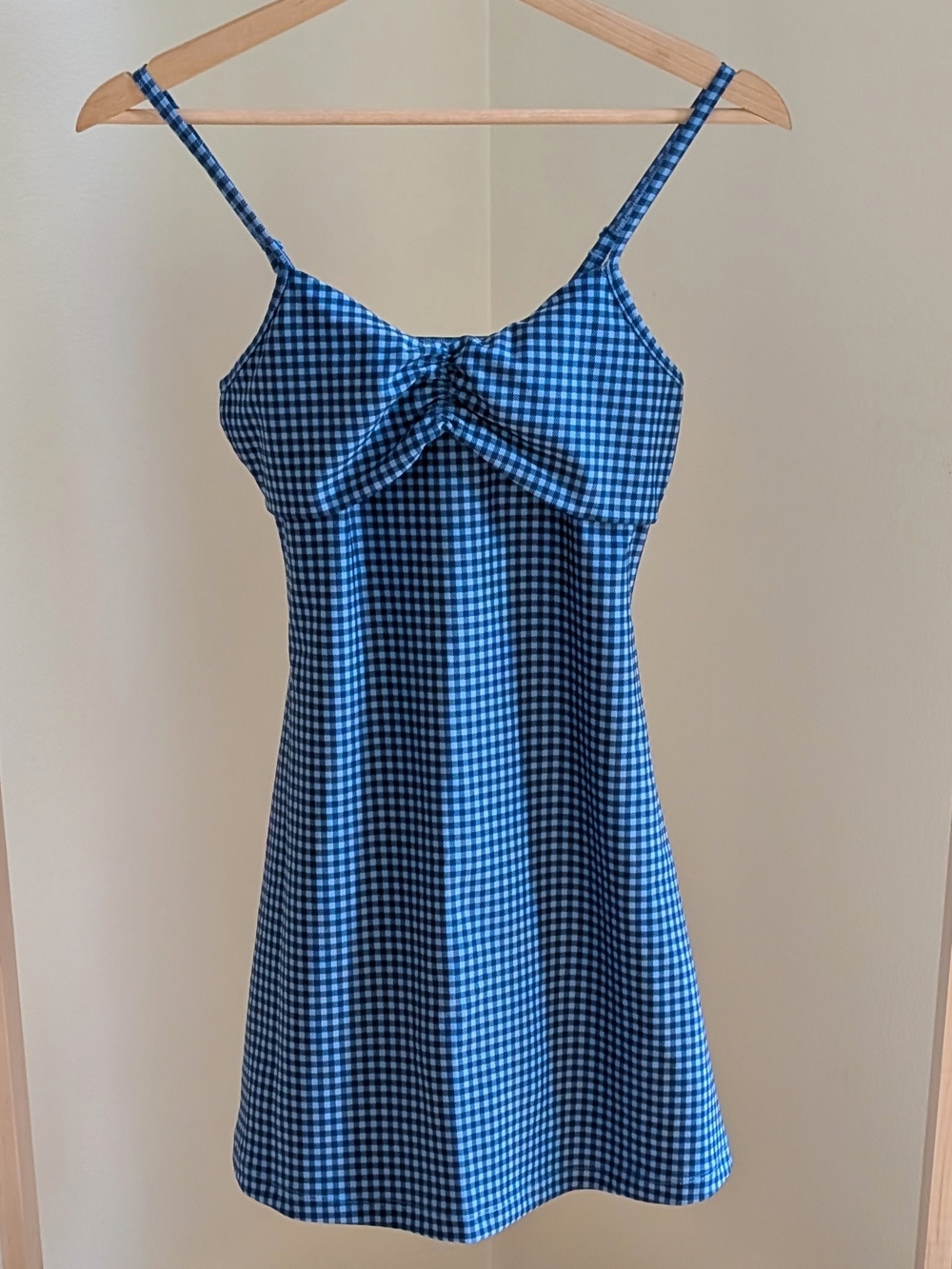 NEW Abercrombie & Fitch YPB SculptLUX Gingham Mini Skort Dress In Blue - XS - Picture 8 of 13